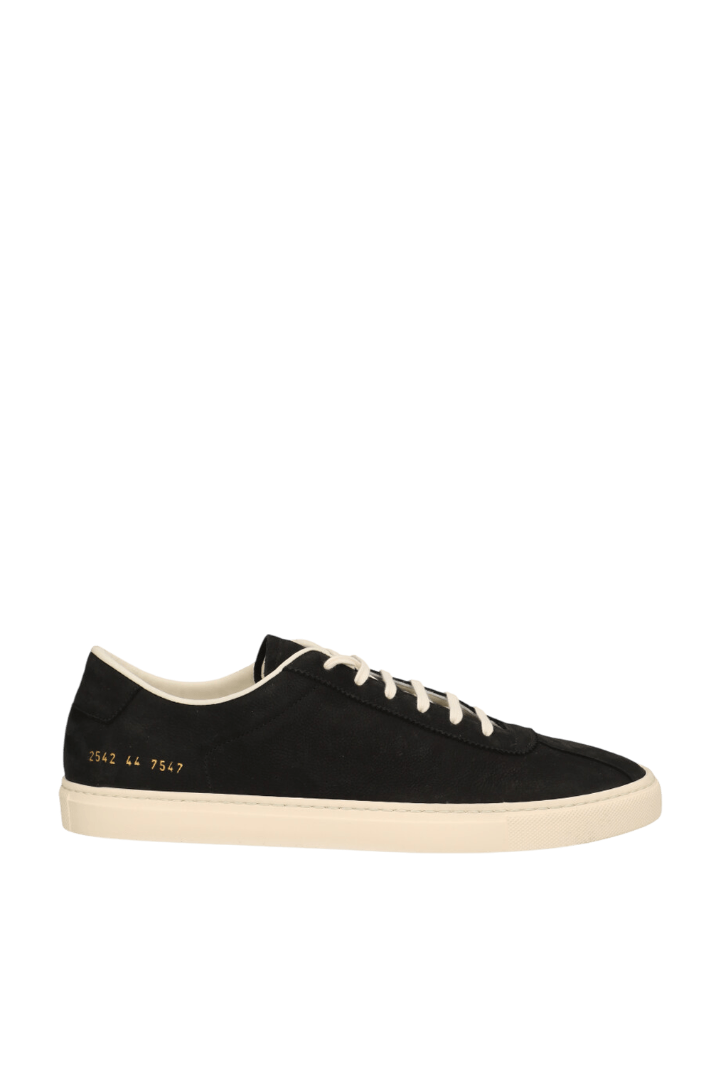 תמונה קידמית של נעלי סניקרס עור