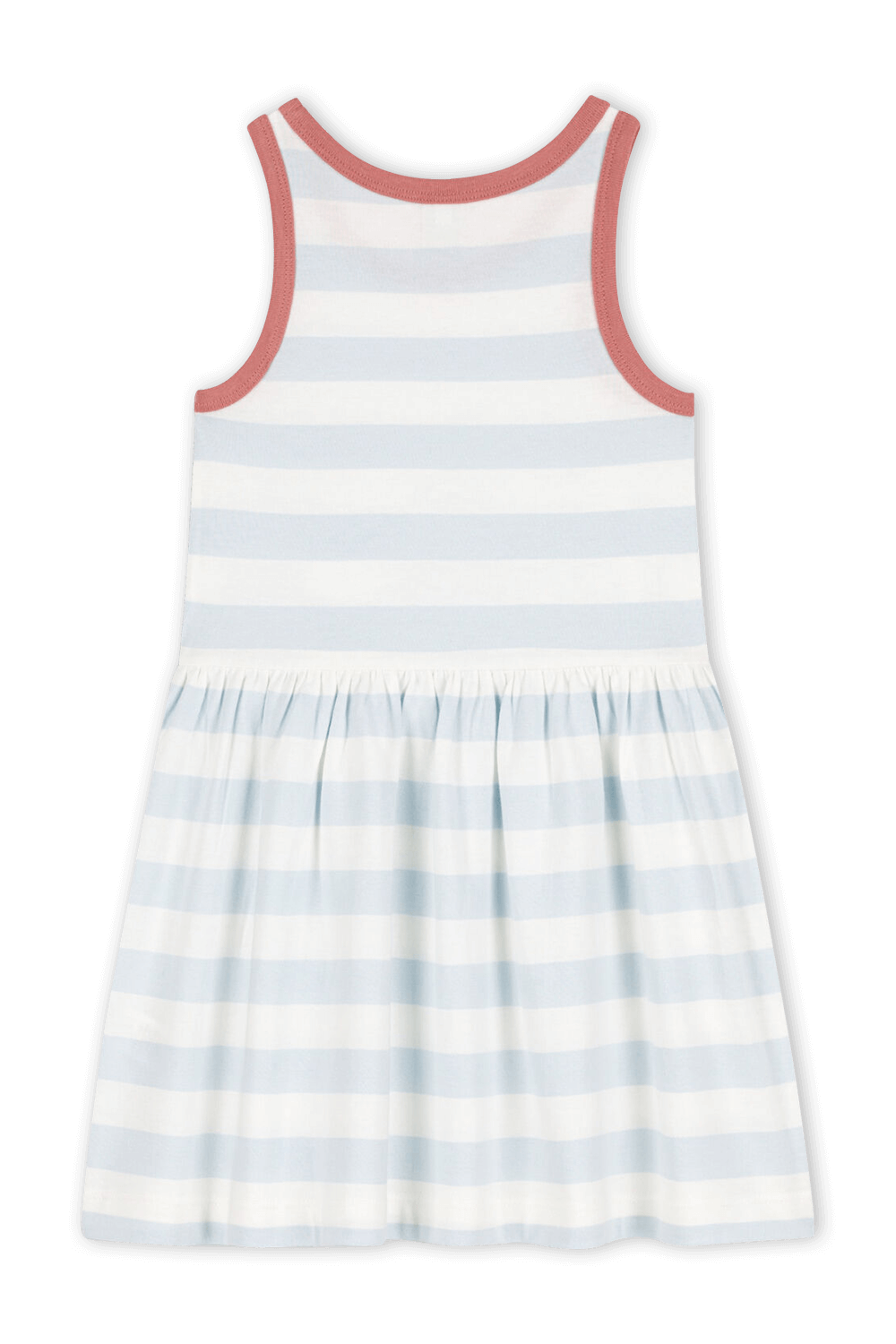 גילאי 2-5 שמלת מיני עם פסים בגווני תכלת ולבן PETIT BATEAU
