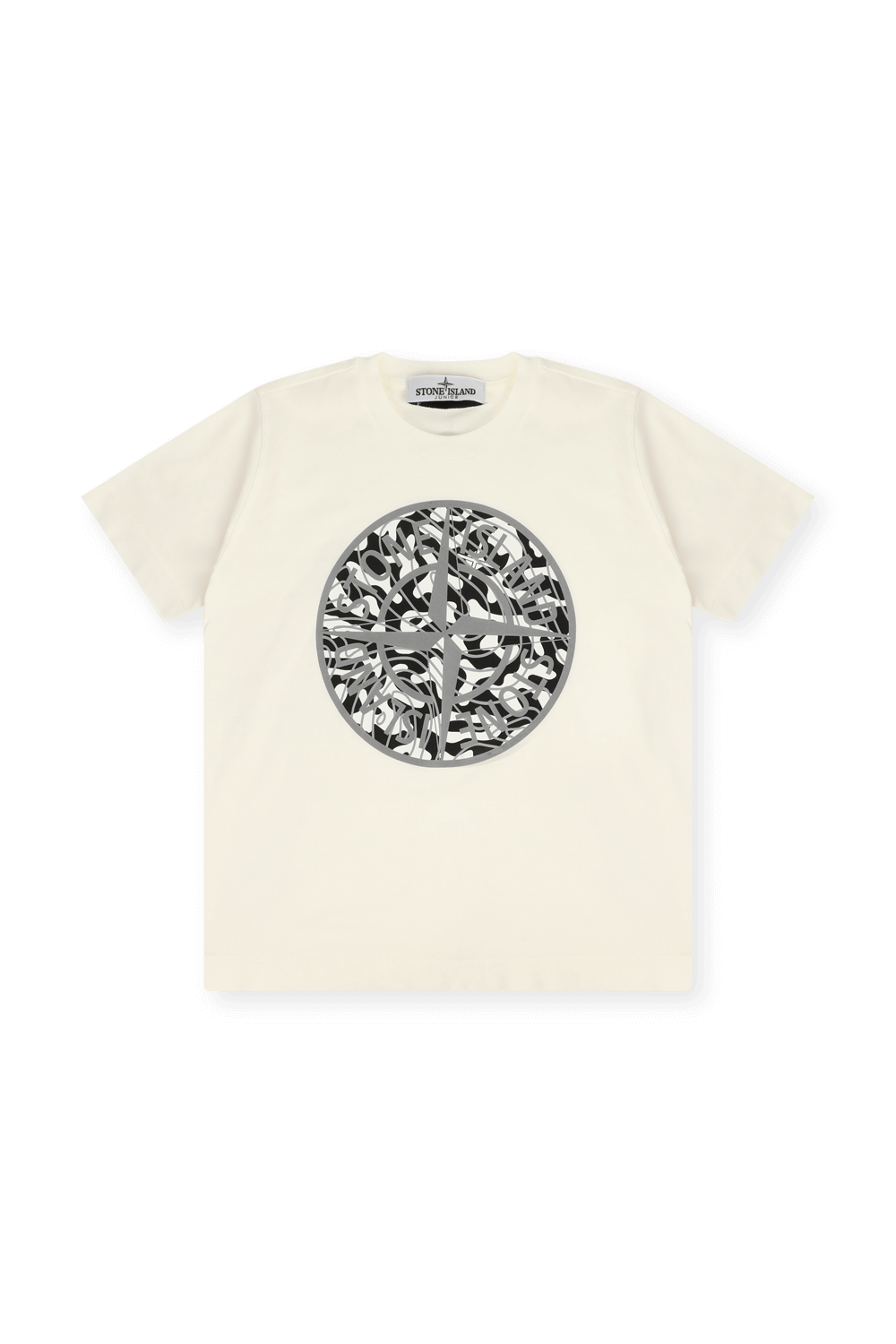 גילאי 10-12 חולצת טי עם הדפס לוגו גראפי STONE ISLAND KIDS