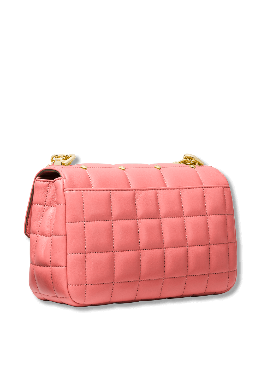 Soho Large Studded Quilted Leather Shoulder Bag In Pink Factory 54