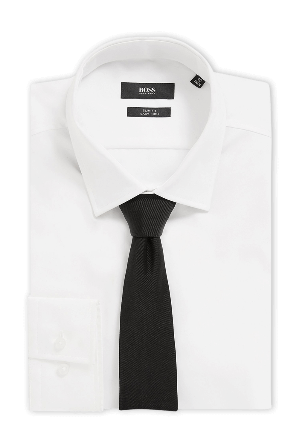 תמונת תקריב של עניבה קלאסית ממשי - 6 ס\"מ