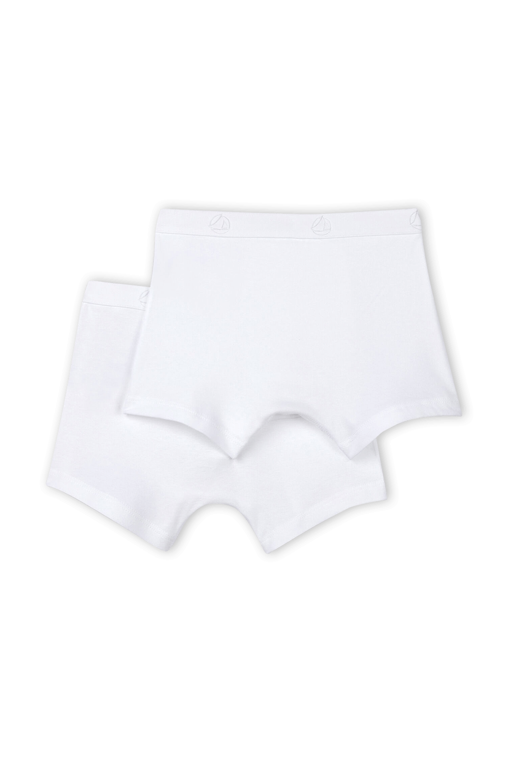 תמונה אחורית של גילאי 3-8 מארז שני זוגות בוקסרים לבנים