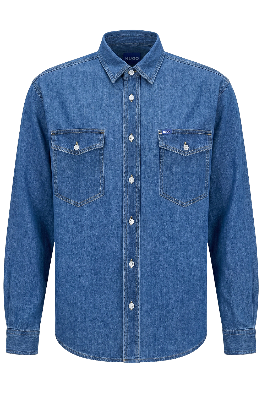 תמונה קידמית של חולצת ג'ינס