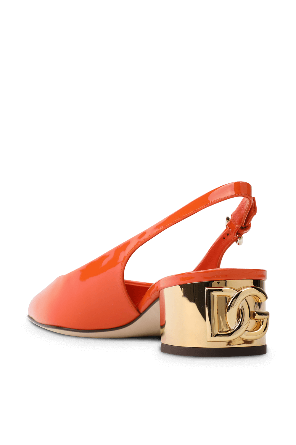 orange slingbacks
