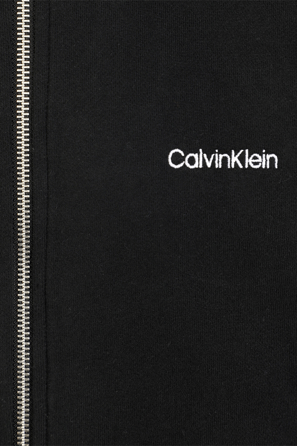 Calvin Klein Logo Full Zip Hoodie In Black CALVIN KLEIN