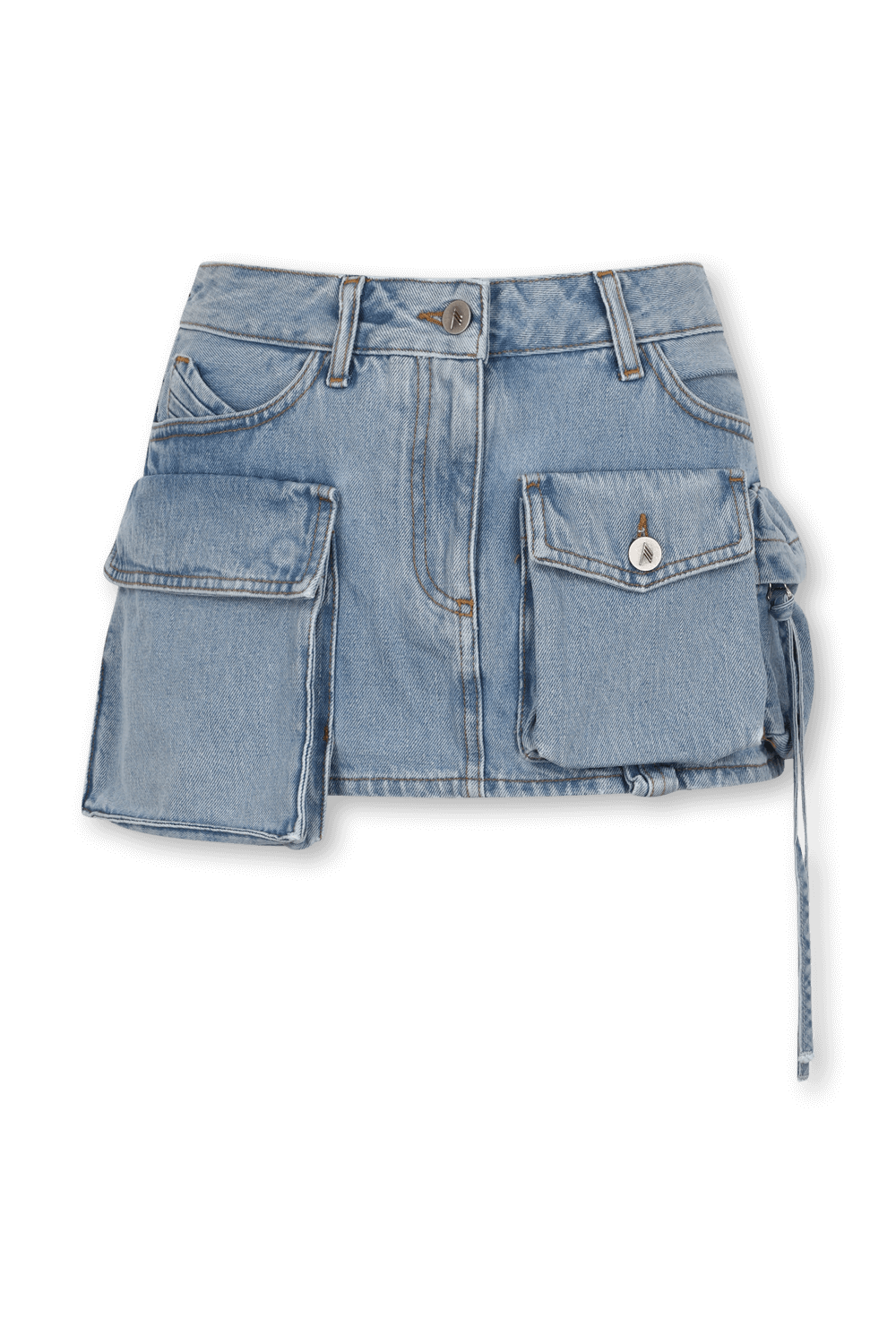 חצאית מיני ג'ינס פיי א-סימטרית THE ATTICO