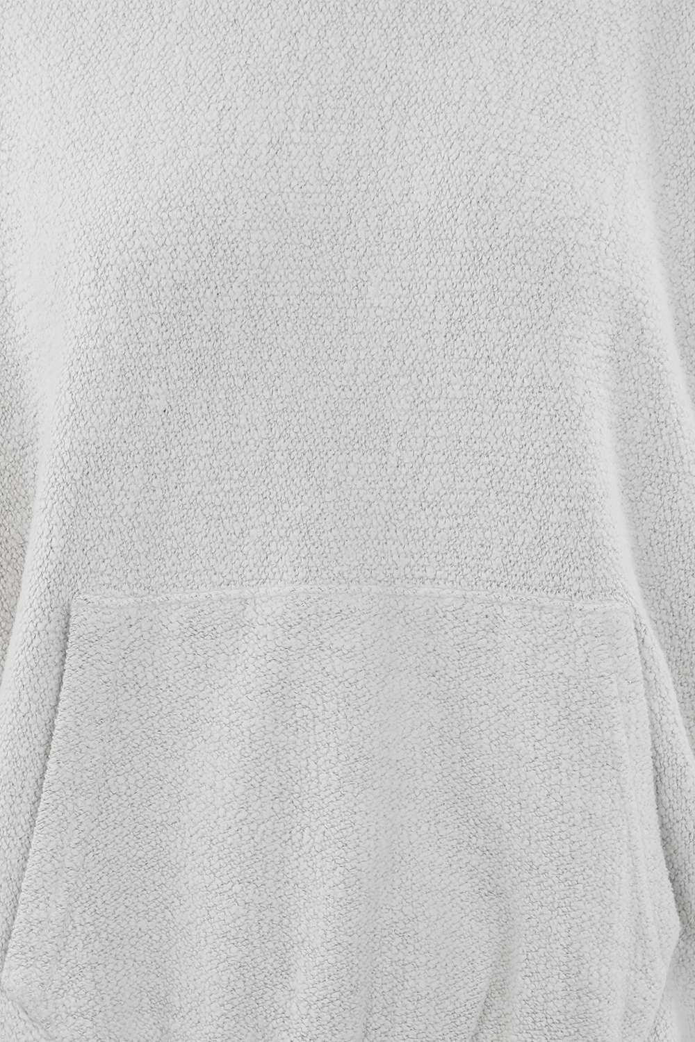 תמונה אחורית של סווטשירט קפוצ'ון בגוון אפור