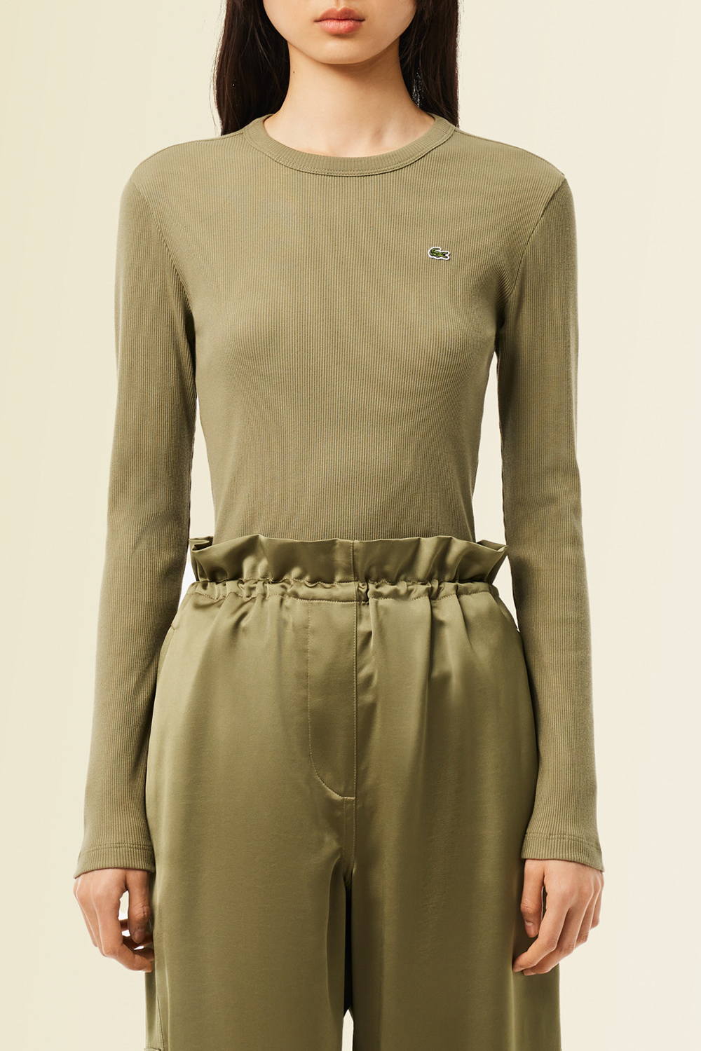 תמונת דוגמן קידמית של חולצת טי ארוכה ריב