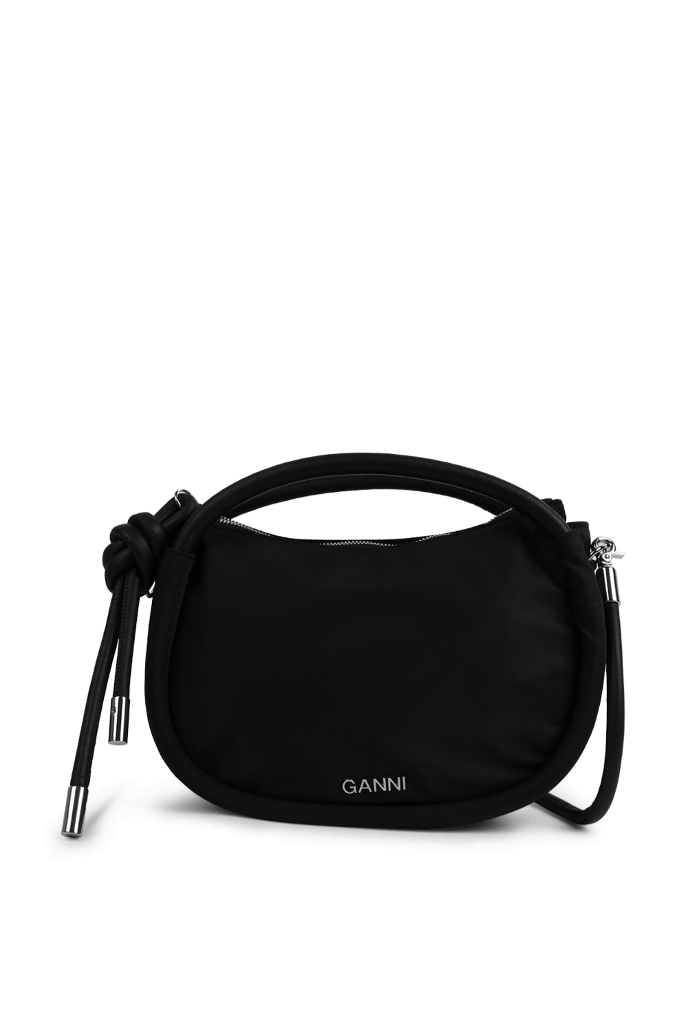 תמונה קידמית של תיק צד מיני עם אלמנט קשירה