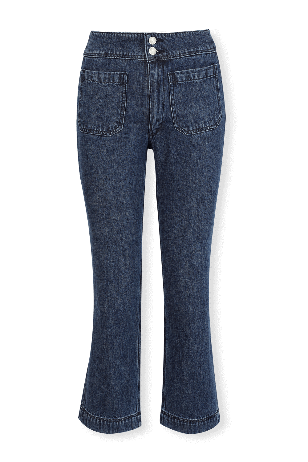 תמונה קידמית של מכנסי ג'ינס נאוול היי רייס קרופ בגזרה מתרחבת