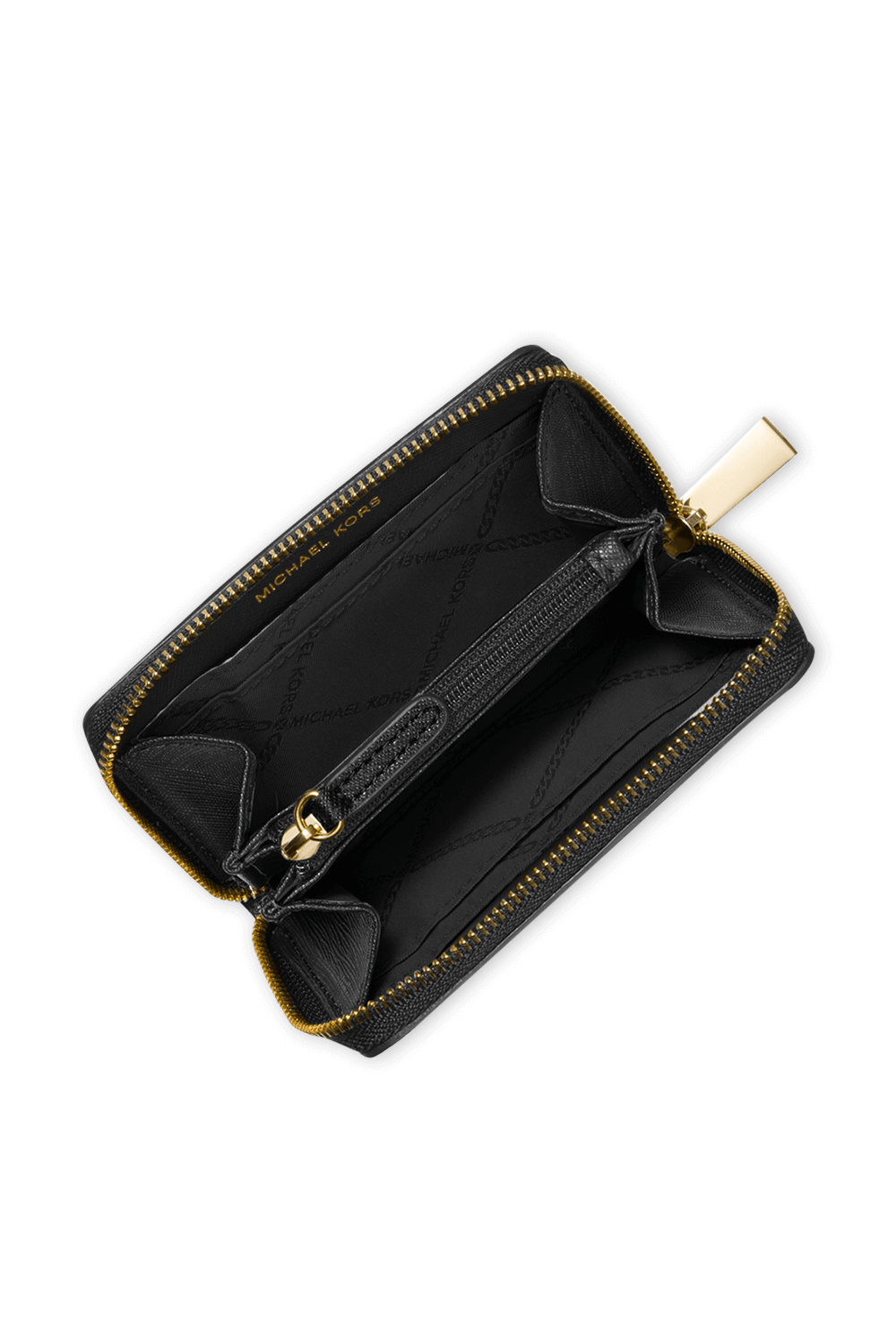 תמונת תקריב של Pebbled Leather SM Wallet in Black