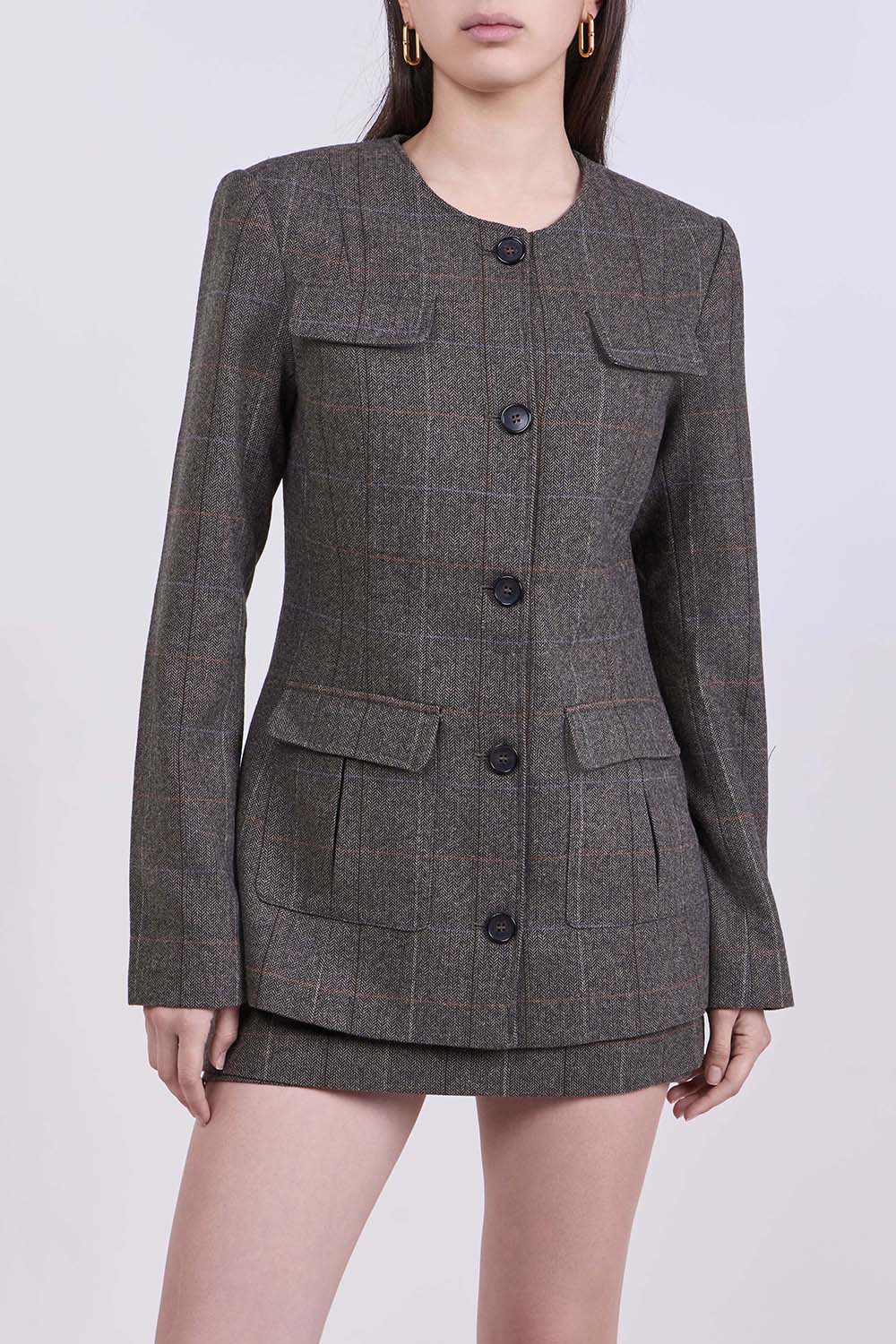 תמונת דוגמן קידמית של ז&rsquo;קט צמר