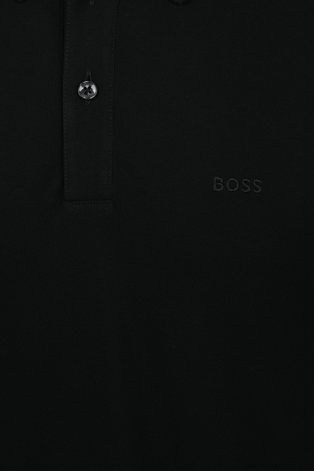 חולצת פולו עם לוגו רקום מכותנה אורגנית BOSS