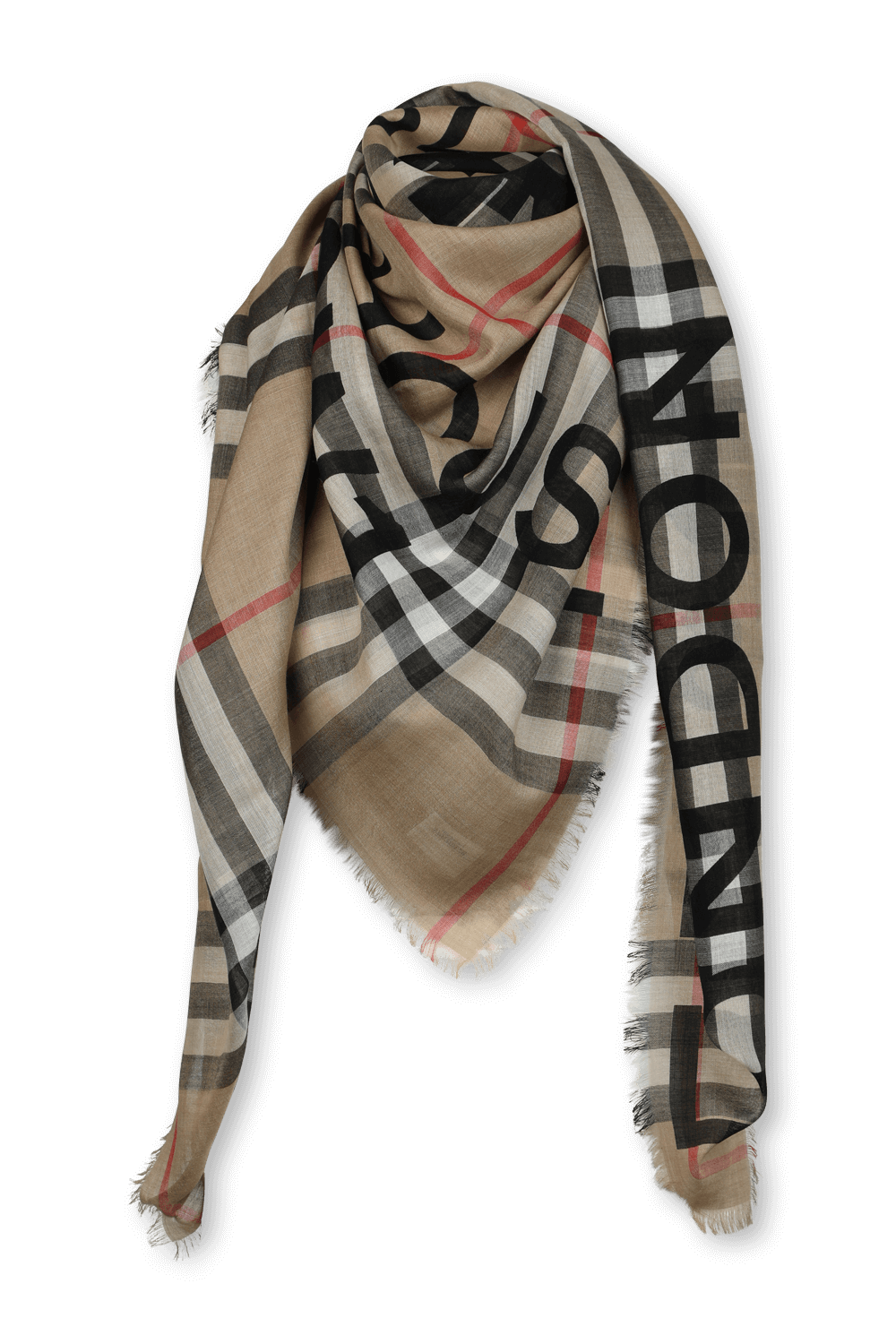 תמונת תקריב של צעיף משבצות ברברי בגווני חום ושחור