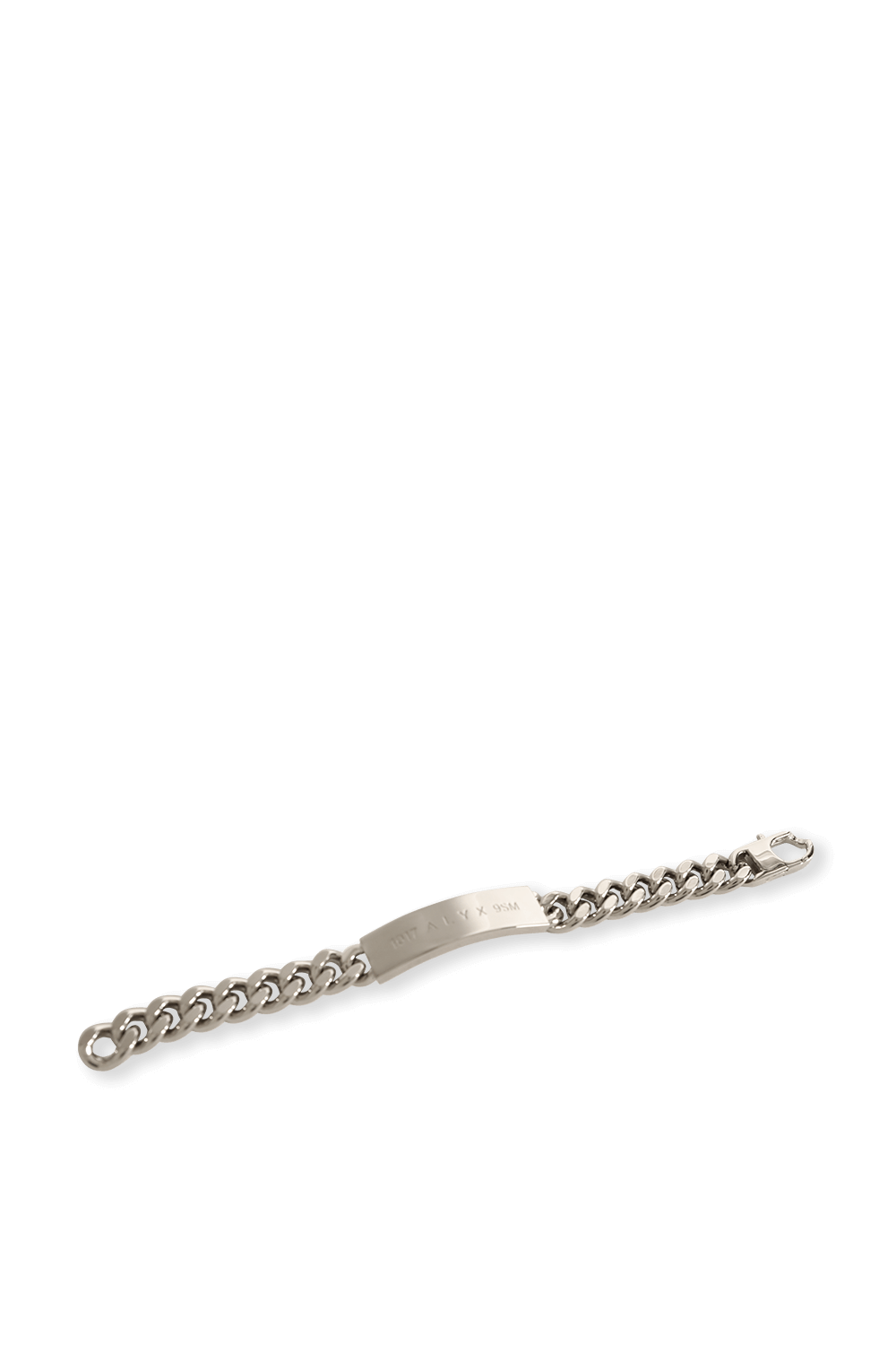 תמונה אחורית של צמיד חוליות עם לוחית מתכת