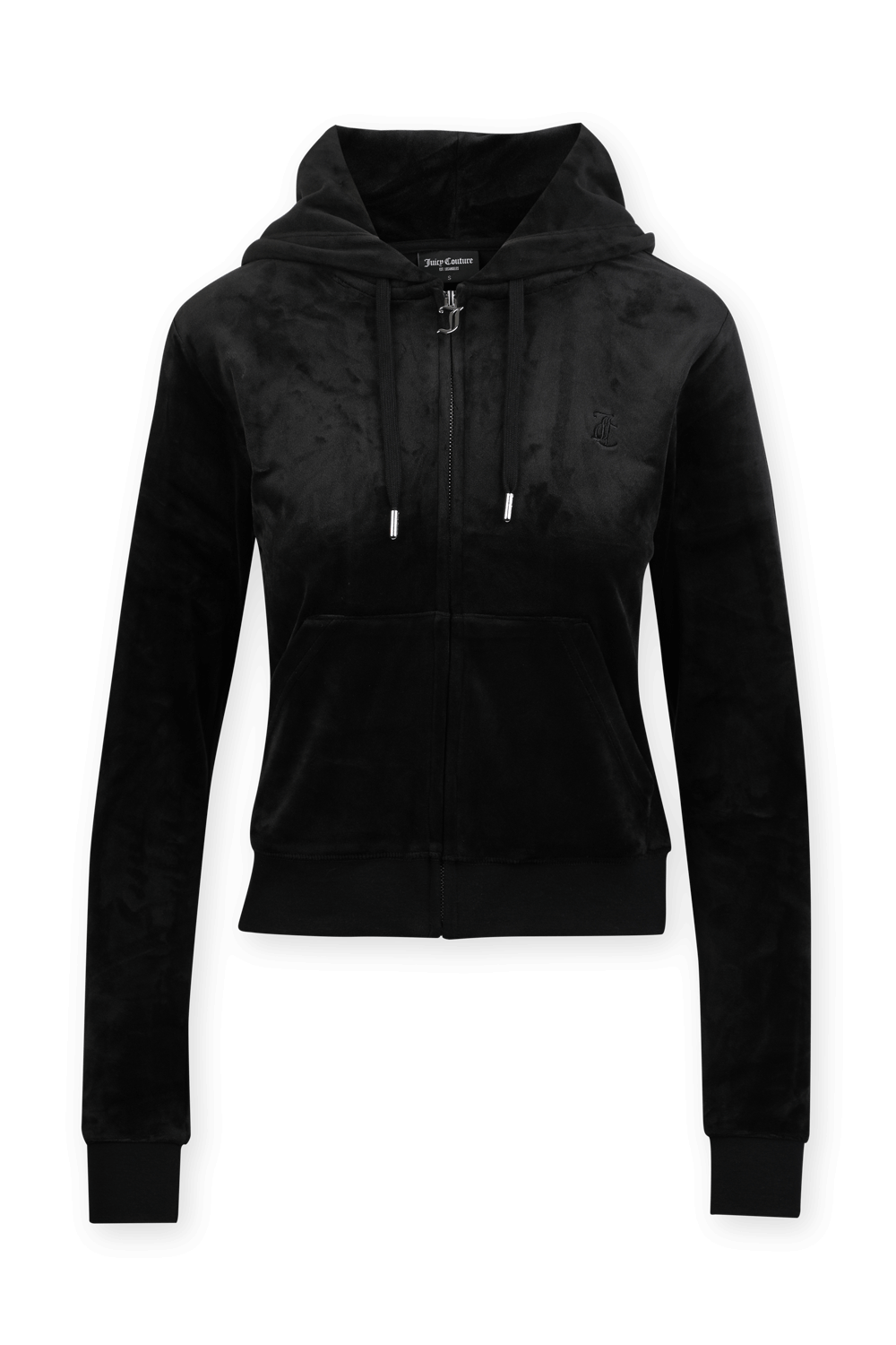 תמונה קידמית של Black Classic Velour Hoodie