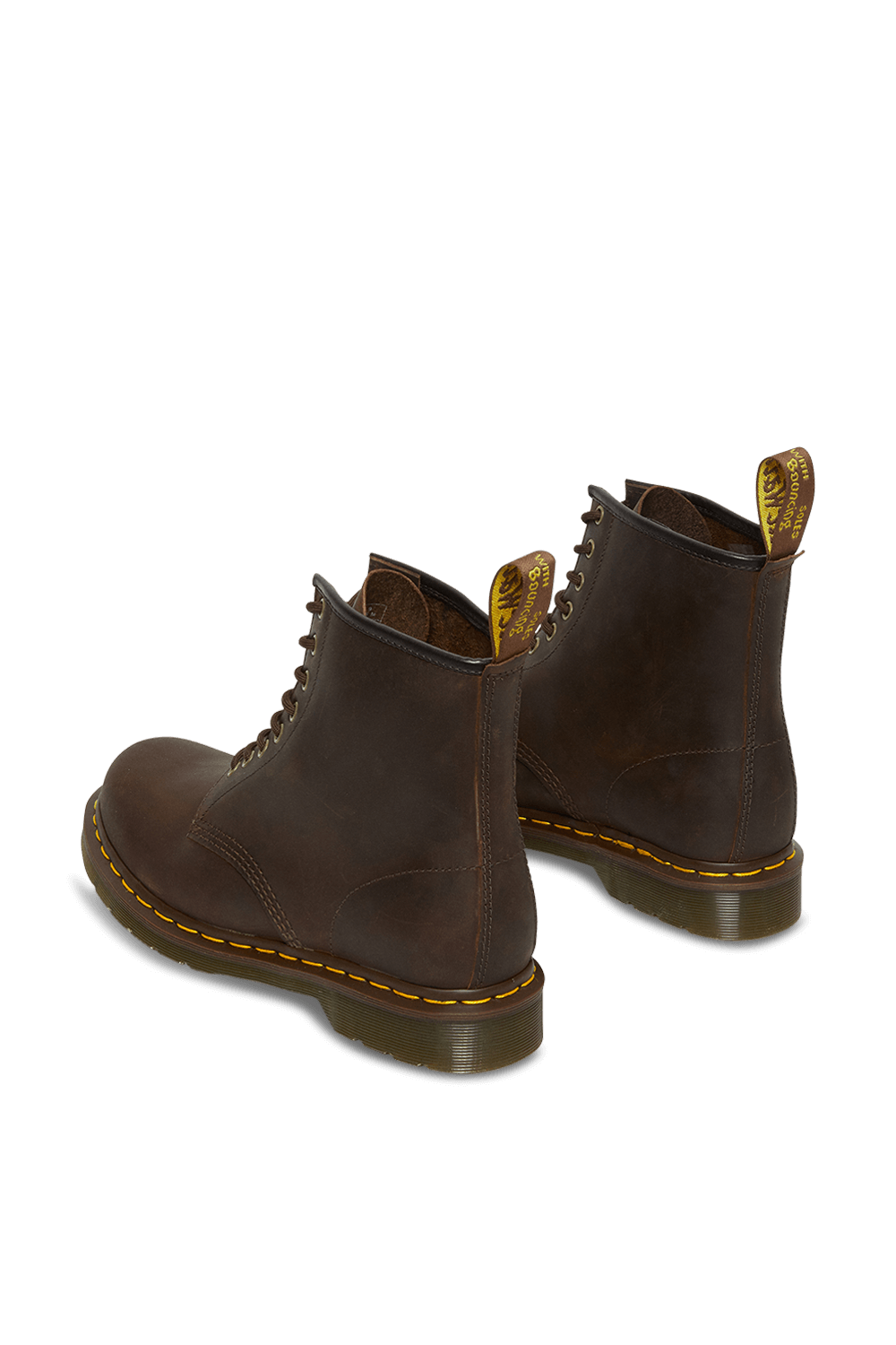 תמונת תקריב של מגפוני עור 1460