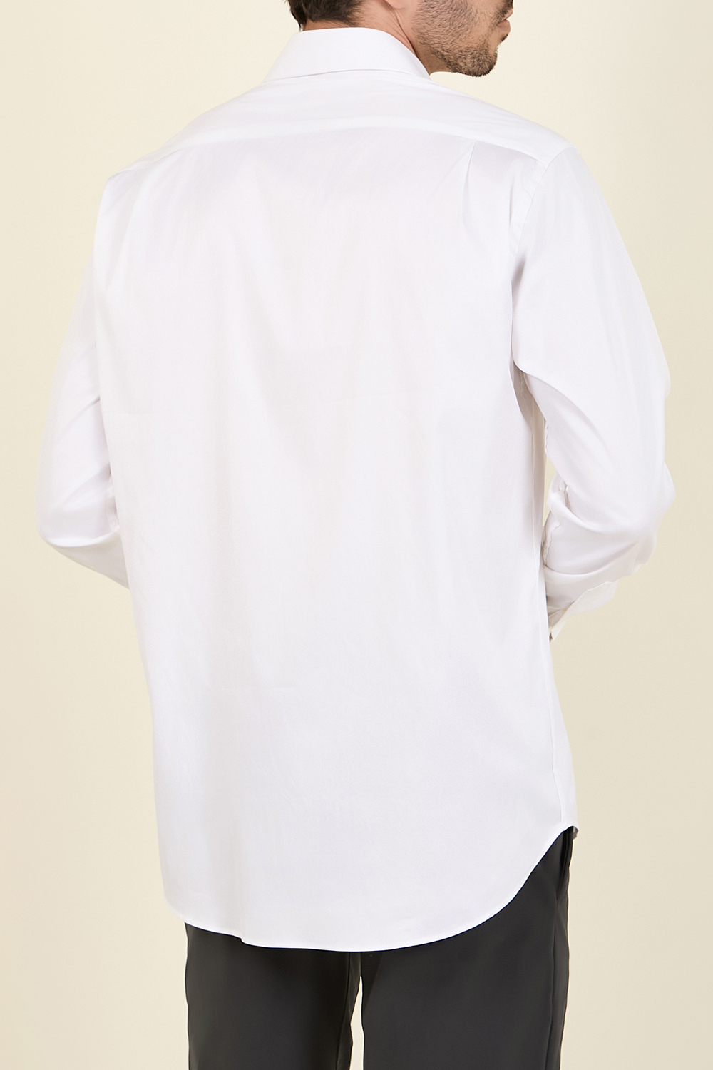 תמונת דוגמן אחורית של חולצה מכופתרת