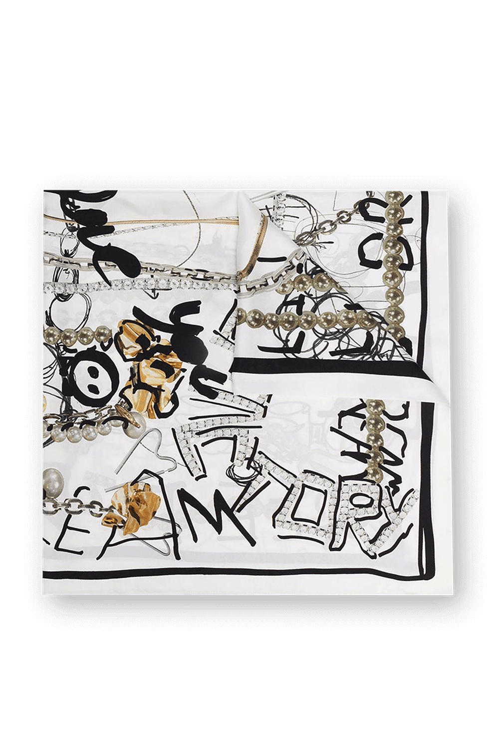 Free To Run Silk Scarf in White image number null AZ FACTORY