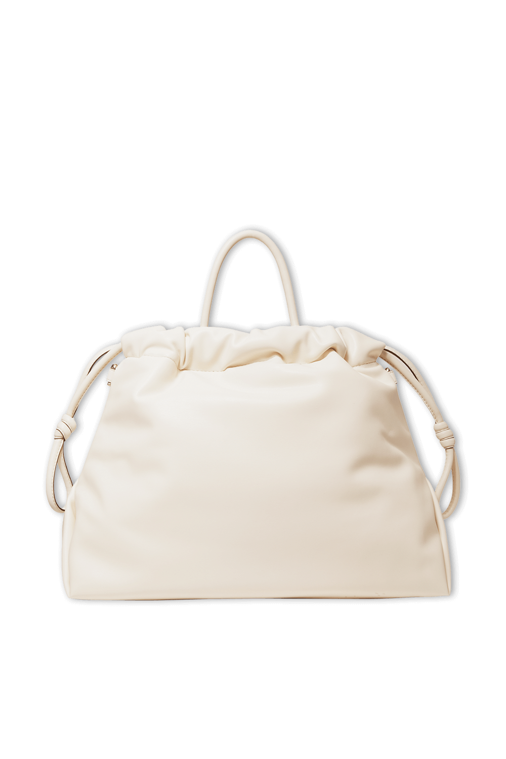 תמונה אחורית של תיק קרוס עם שרשרת בצבע שמנת