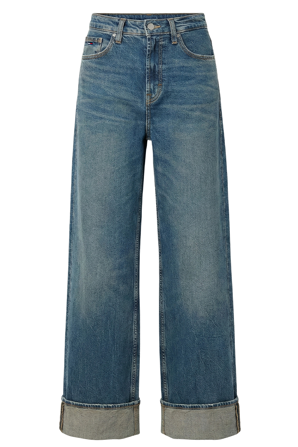 תמונה קידמית של ג'ינס בגזרה רחבה