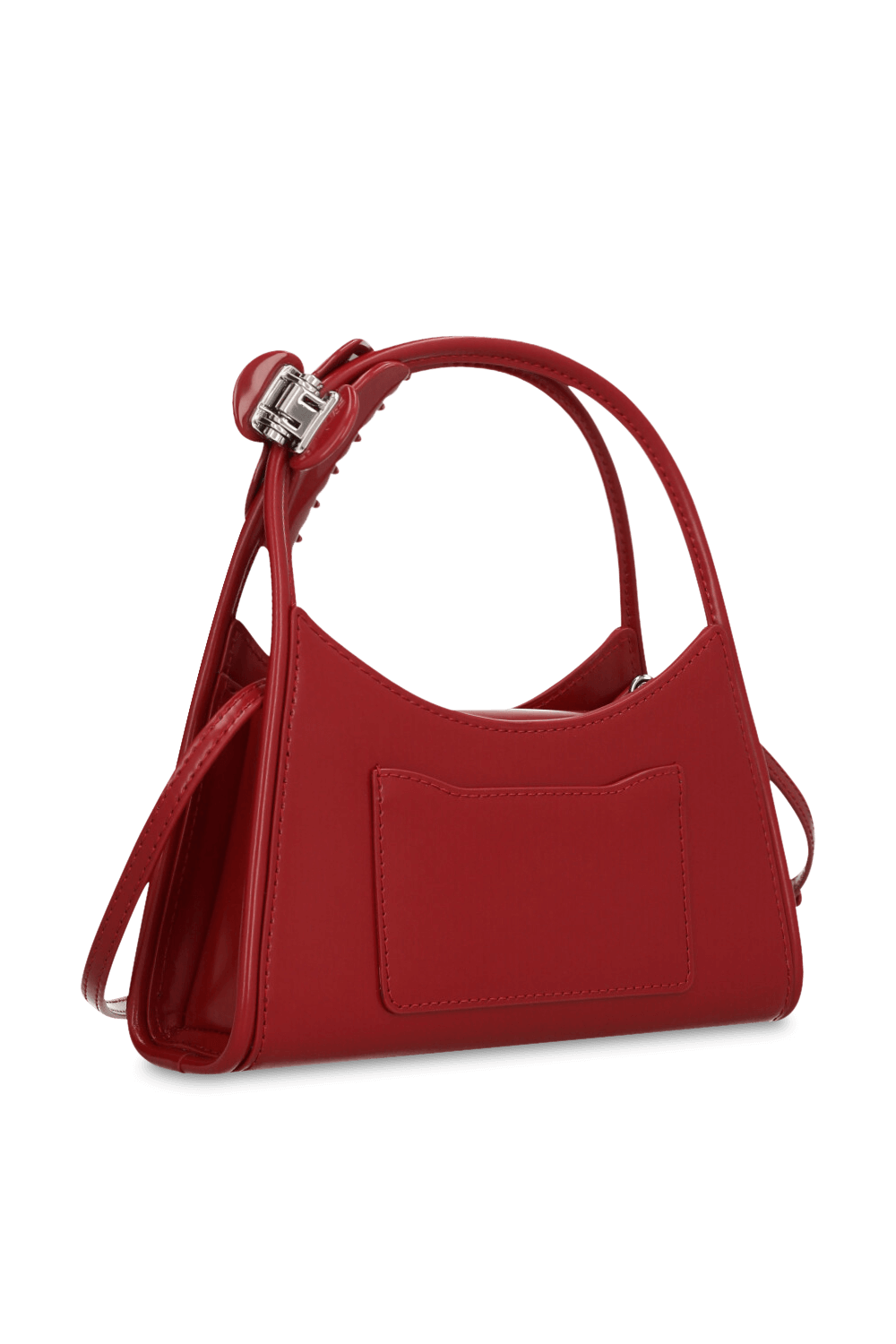 תמונה אחורית של תיק כתף עם קליפס לשיער