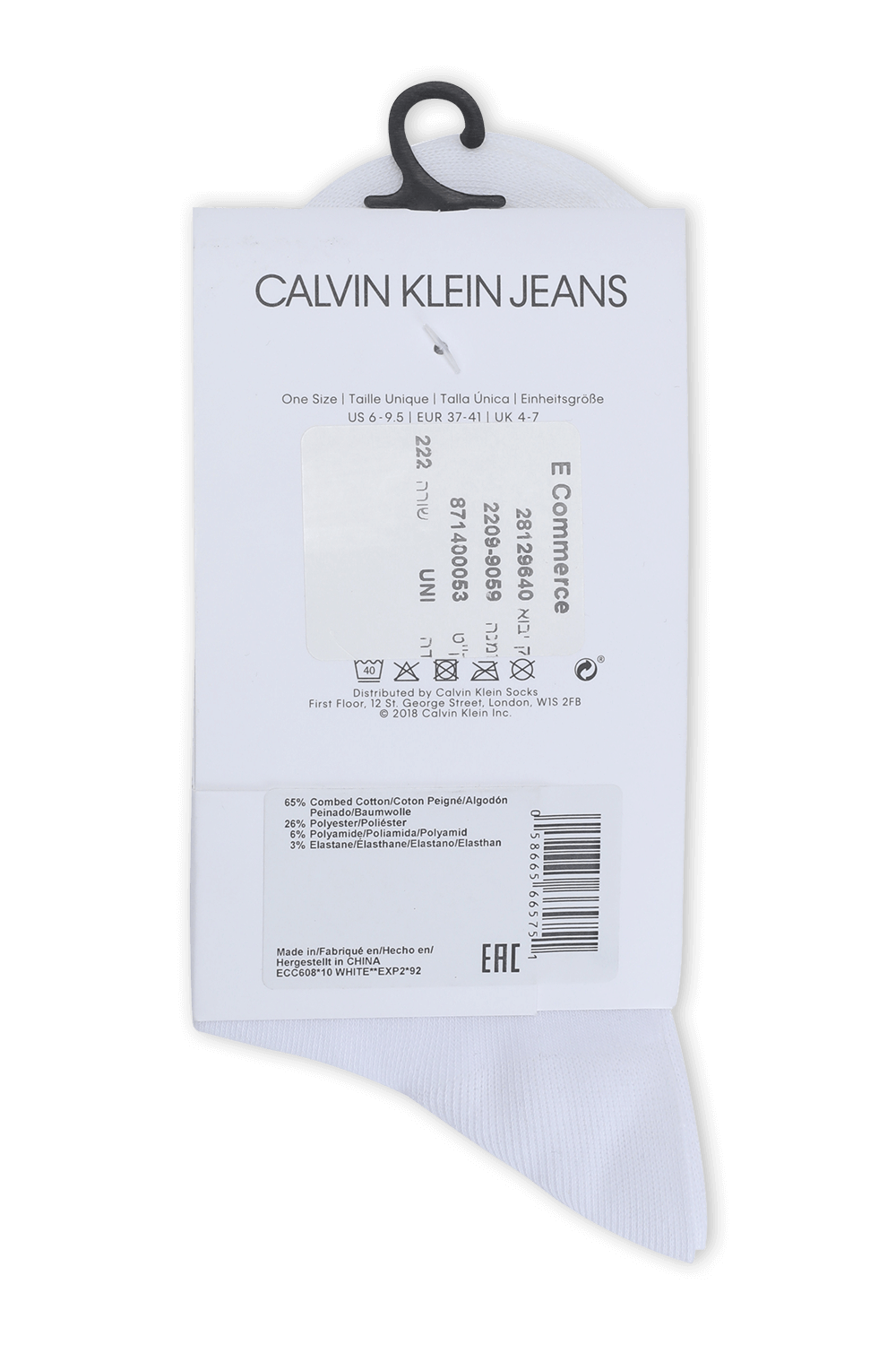 Logo socks in White CALVIN KLEIN
