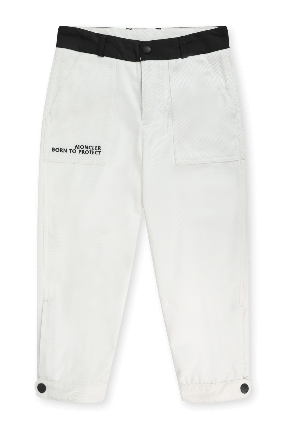 גילאי 4-6 מכנסי סקי לבנים עם לוגו MONCLER KIDS