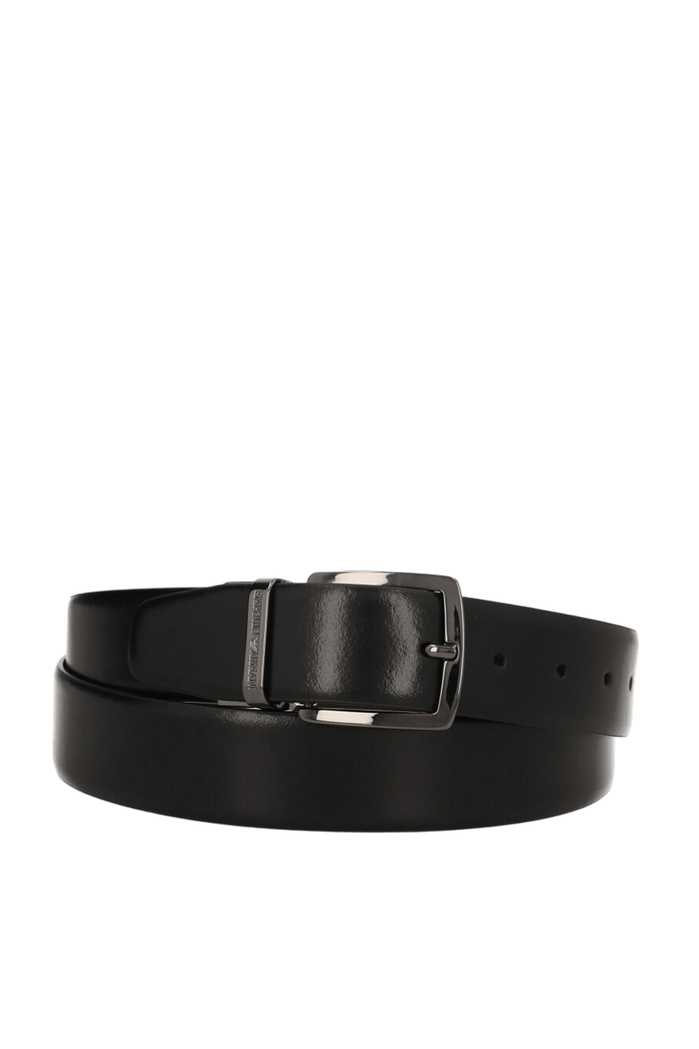 תמונה קידמית של חגורת עור דו־צדדית