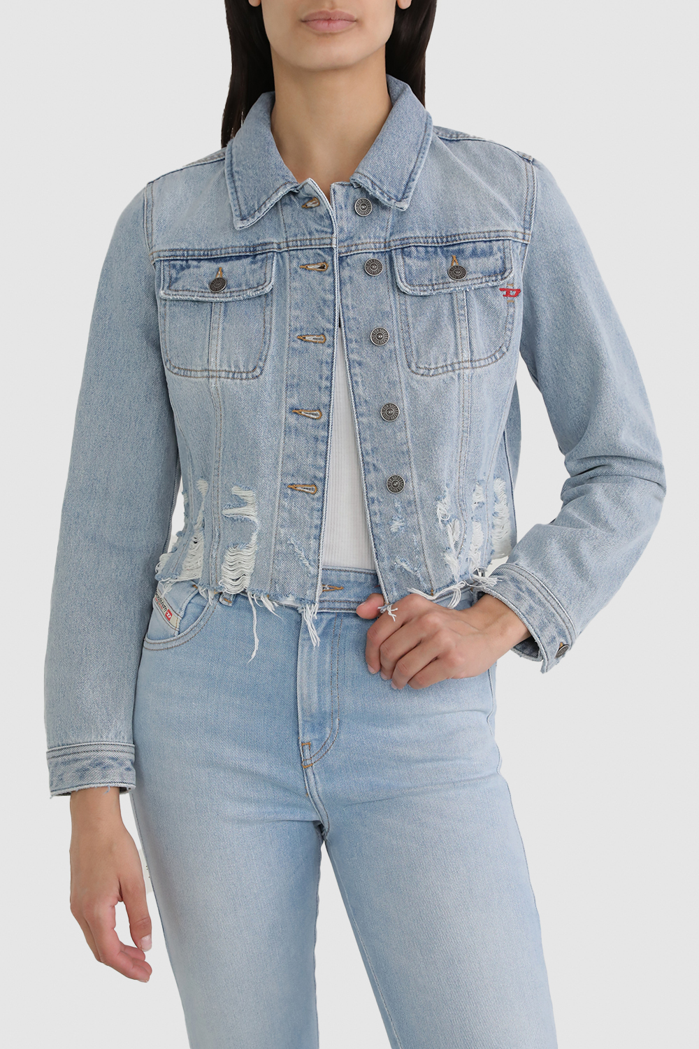 תמונת דוגמן קידמית של ז`קט ג`ינס קרופ