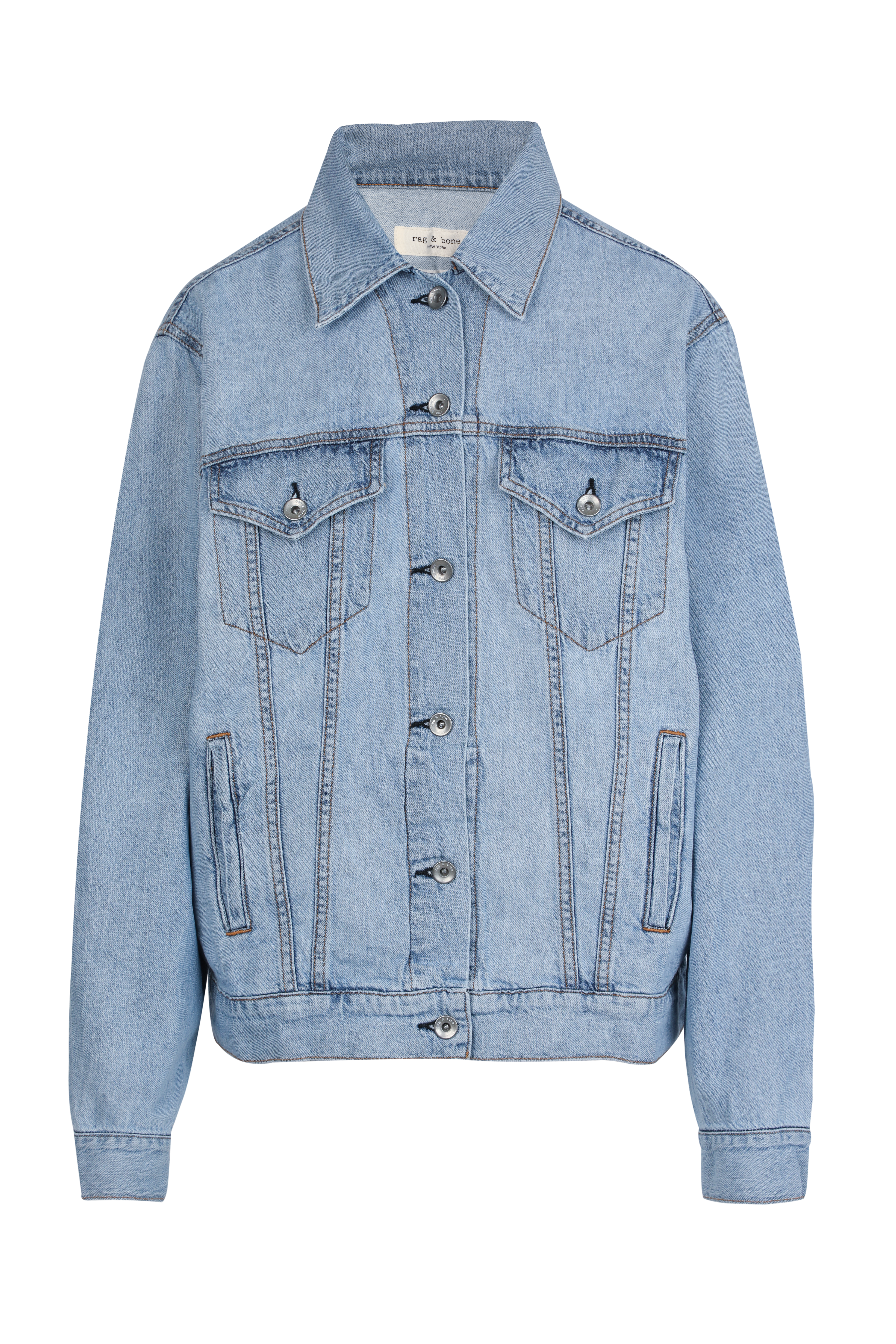 ז'קט ג'ינס אוברסייז כחול בהיר RAG & BONE