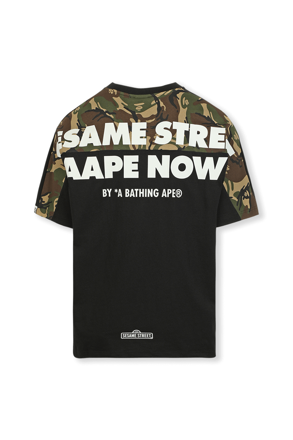 תמונה אחורית של Sesame Street Camo Tshirt in Black