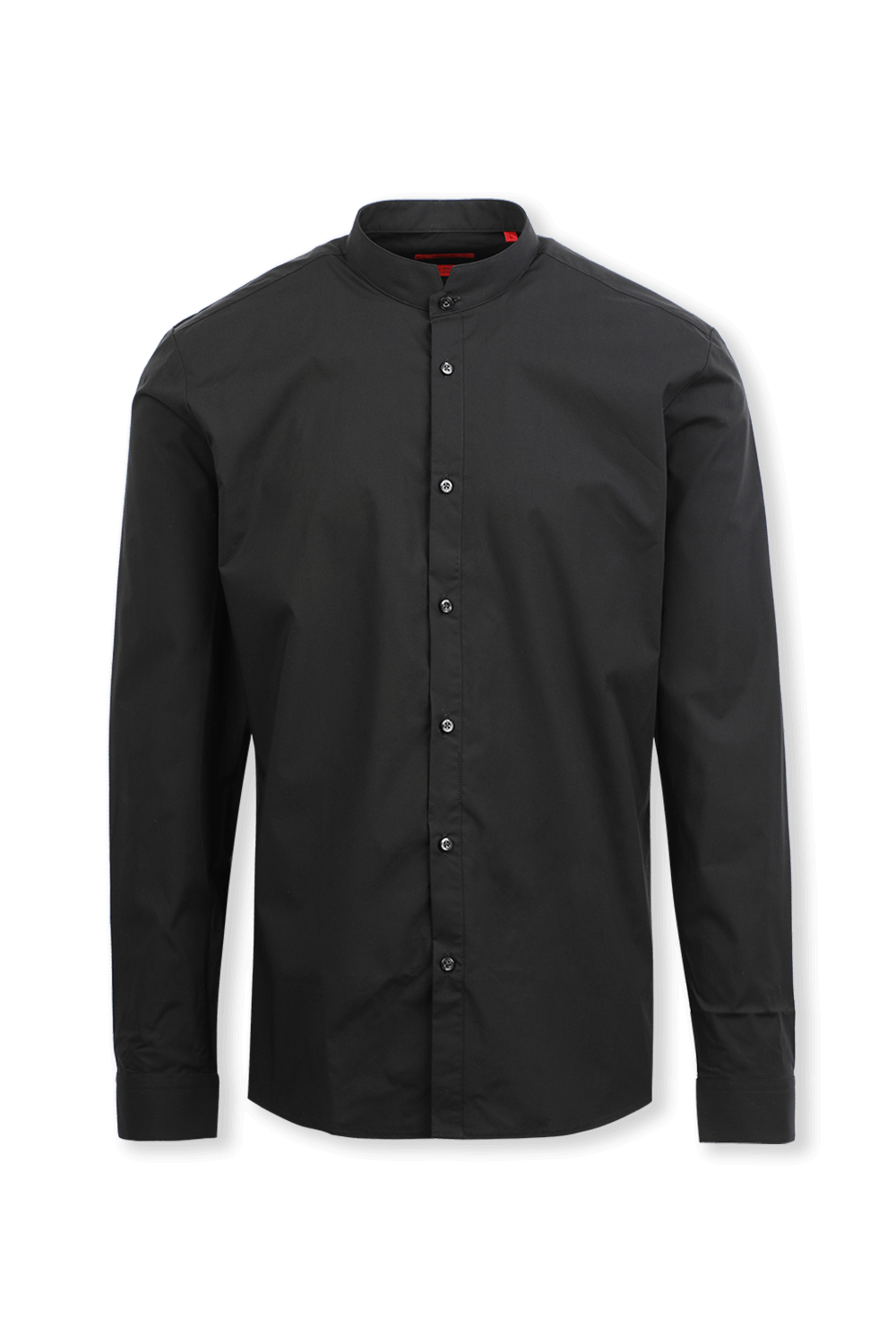 תמונה קידמית של חולצה מכופתרת שחורה בגזרת אקסטרה סלים