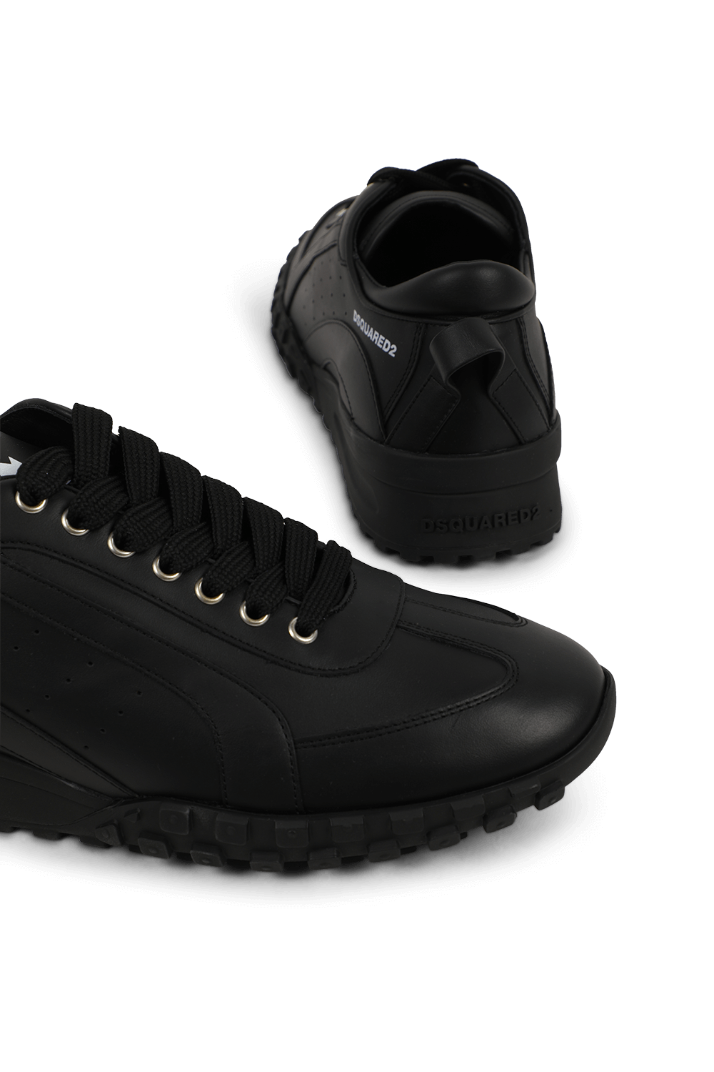 נעלי סניקרס שחורות מעור DSQUARED2