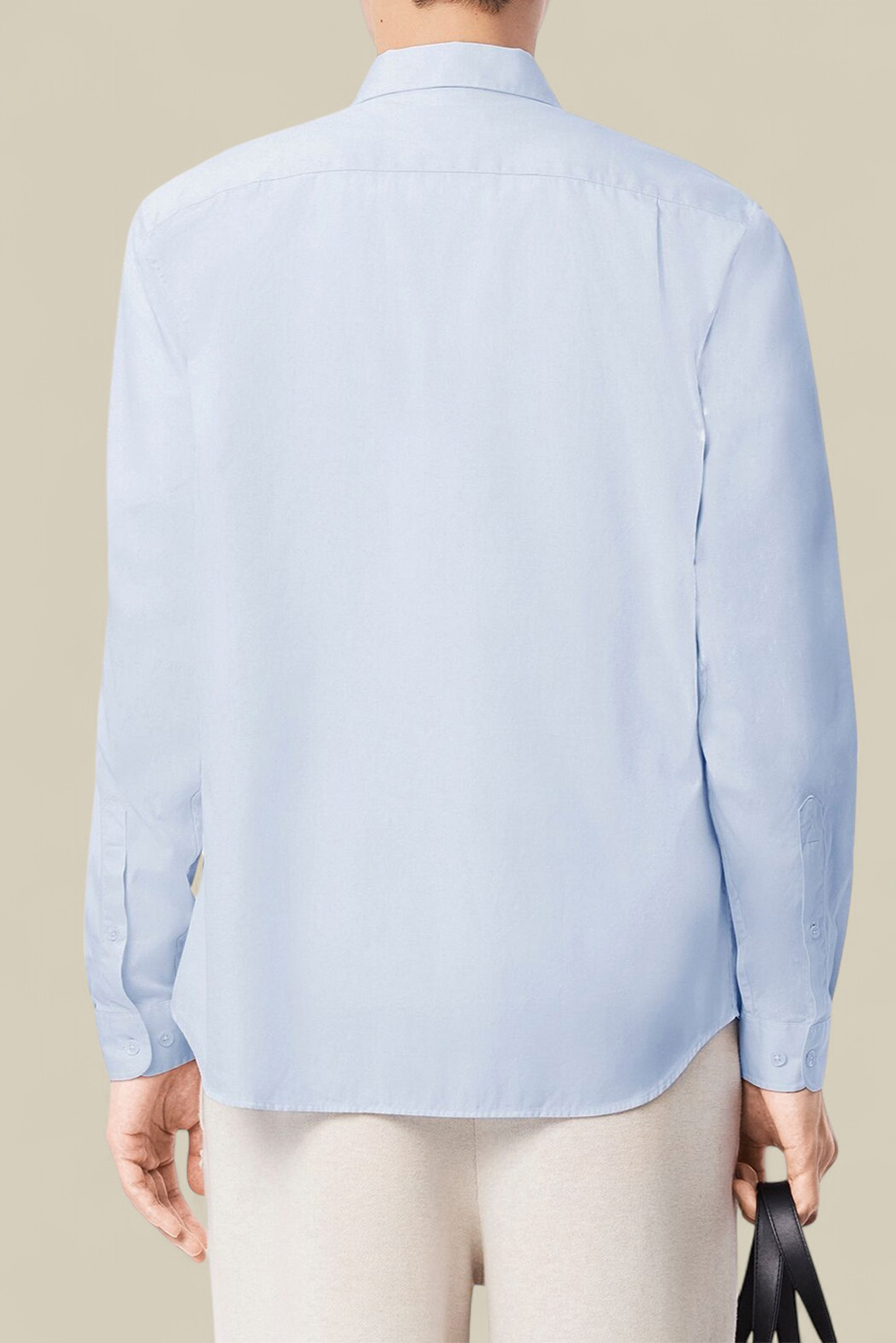 תמונת דוגמן אחורית של חולצת כפתורים