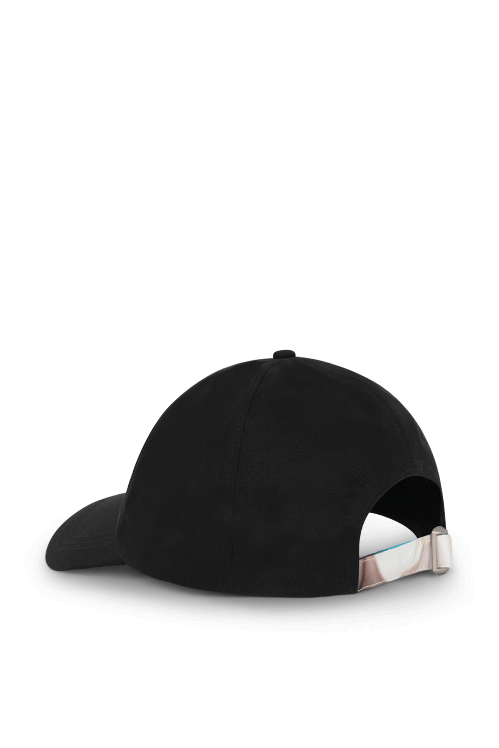 תמונה אחורית של כובע בייסבול שחור דיס איז לב