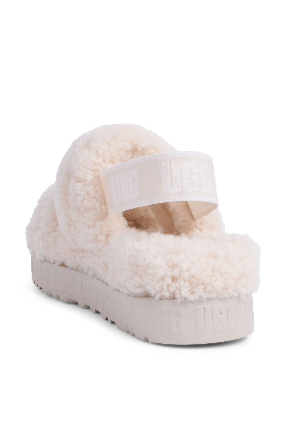 תמונה אחורית של סנדלי צמר או פלאפיטה