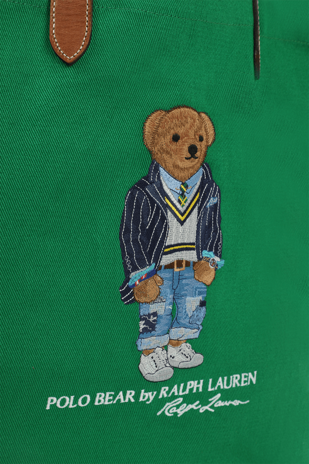 תמונת תקריב של תיק נשיאה פולו בר ירוק