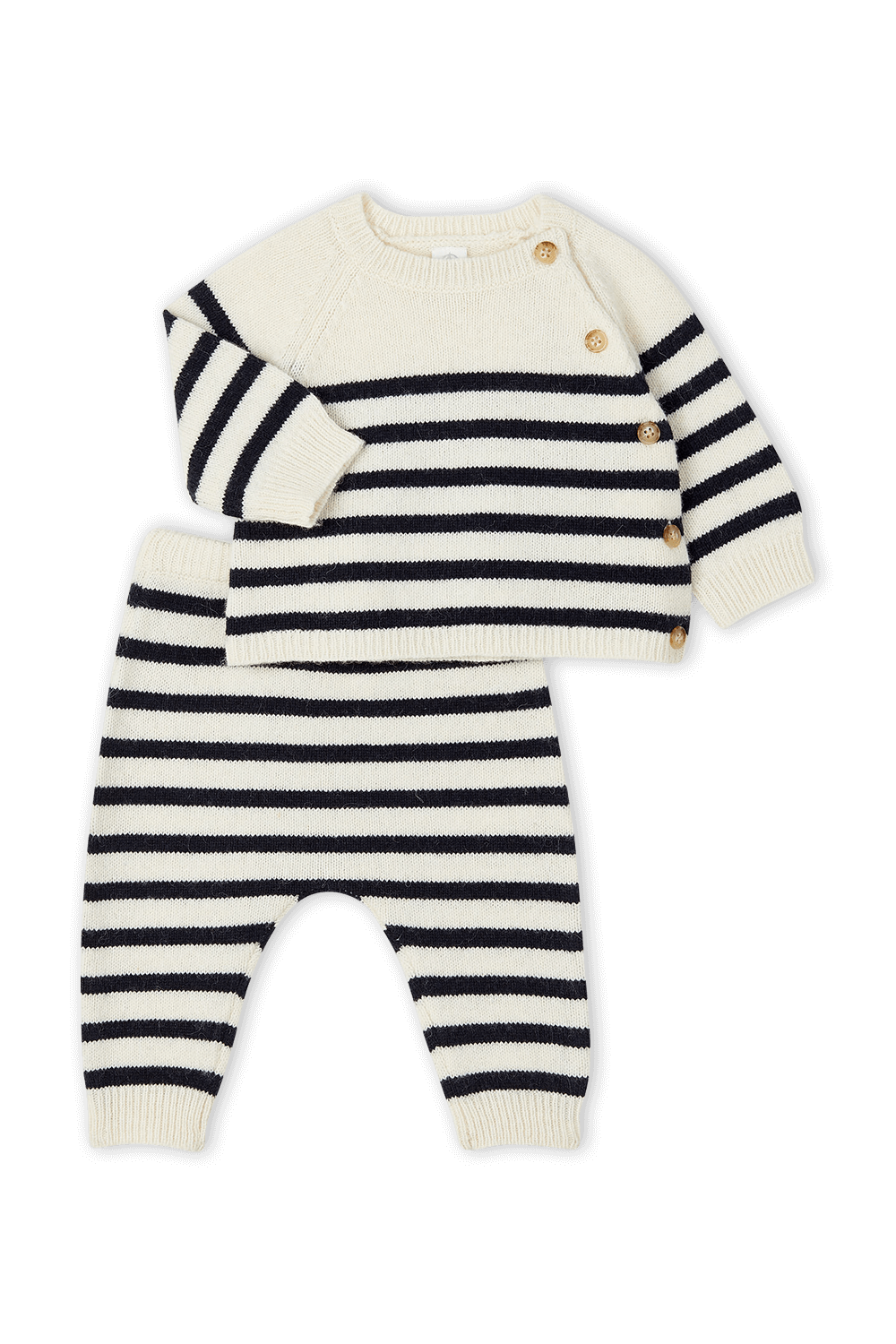 תמונת פנים של גילאי NB-18 חודשים סט סריג פסים ארוך