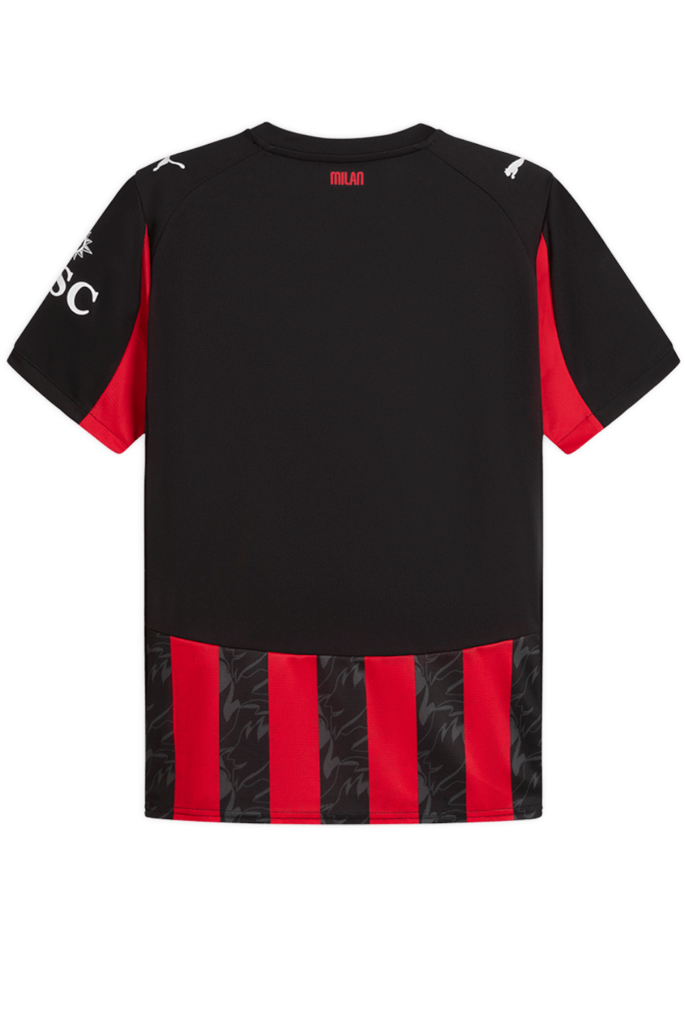 תמונה אחורית של חולצת הבית מילאן 2025-26