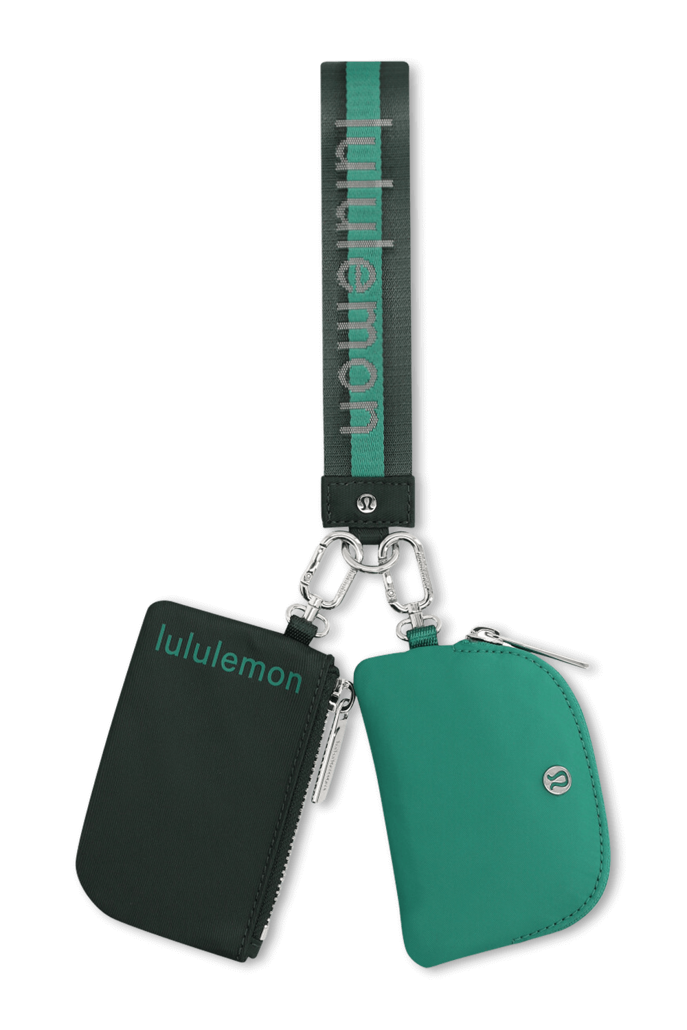 תמונה קידמית של Dual Pouch Wristlet Wordmark