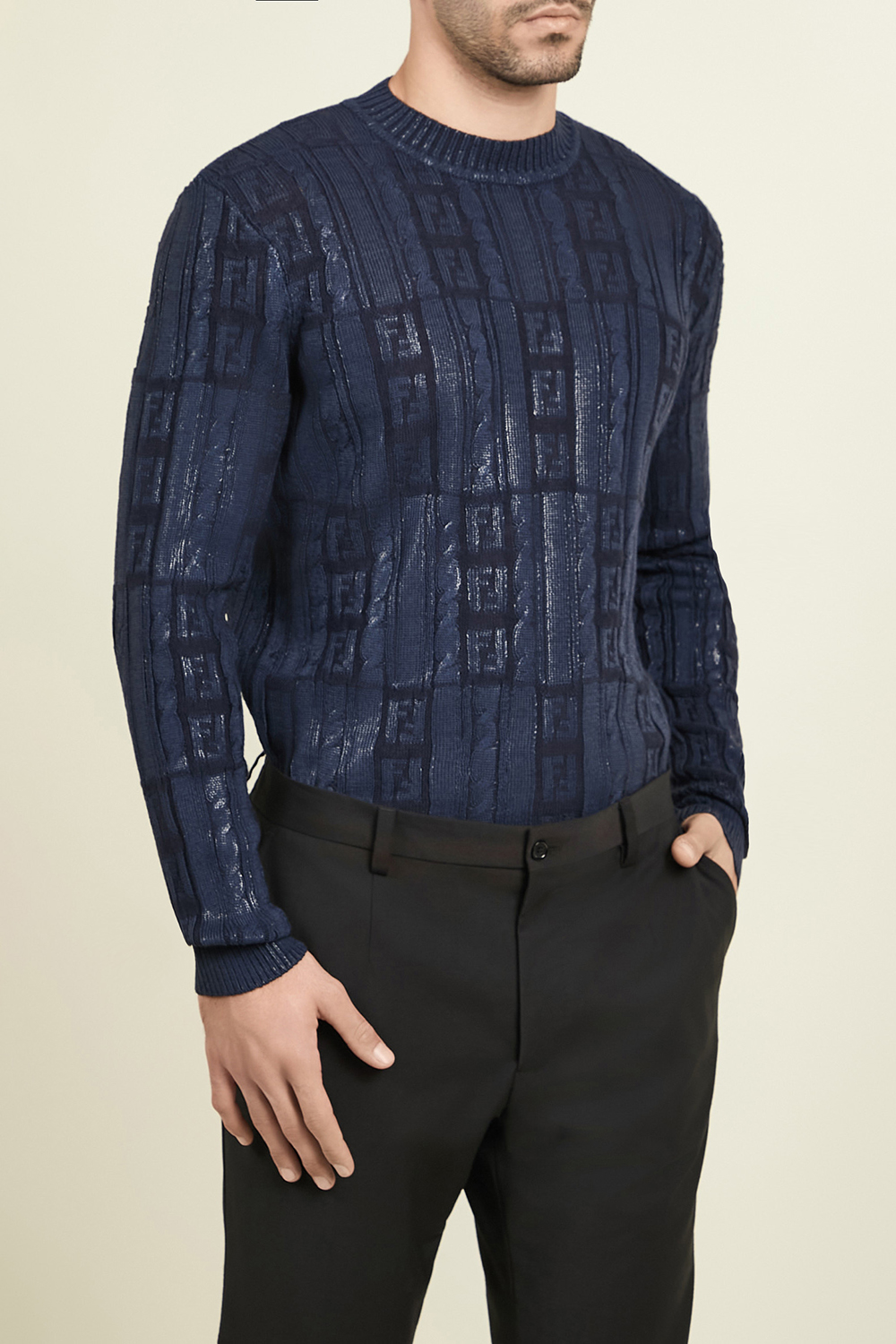 תמונת דוגמן קידמית של סריג צמר