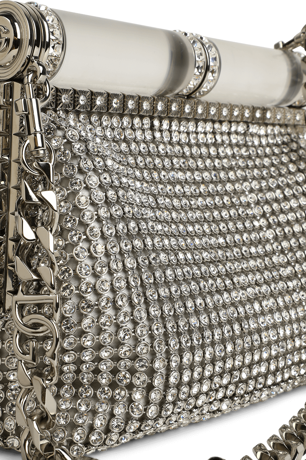 תמונת תקריב של תיק צד בובו עם רשת אבני חן