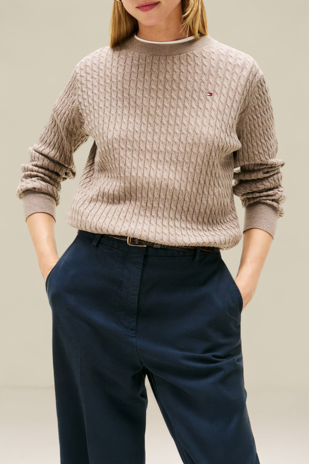 תמונת דוגמן קידמית של סריג כותנה