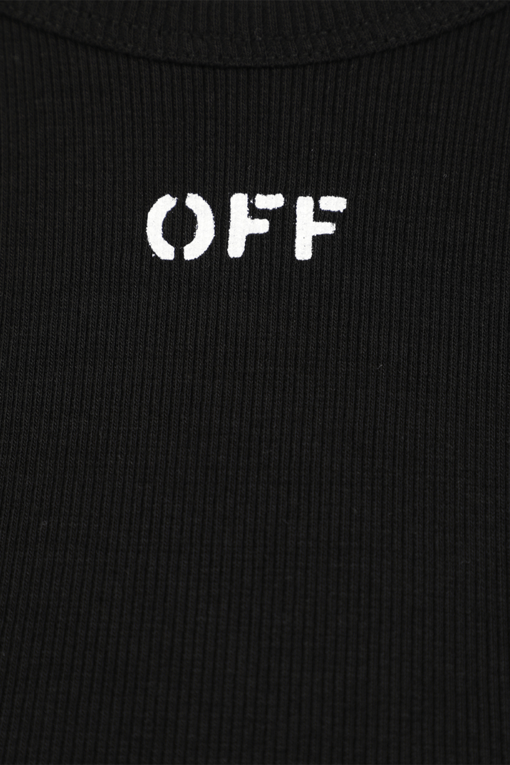 Ribbed T-Shirt in Black OFF WHITE