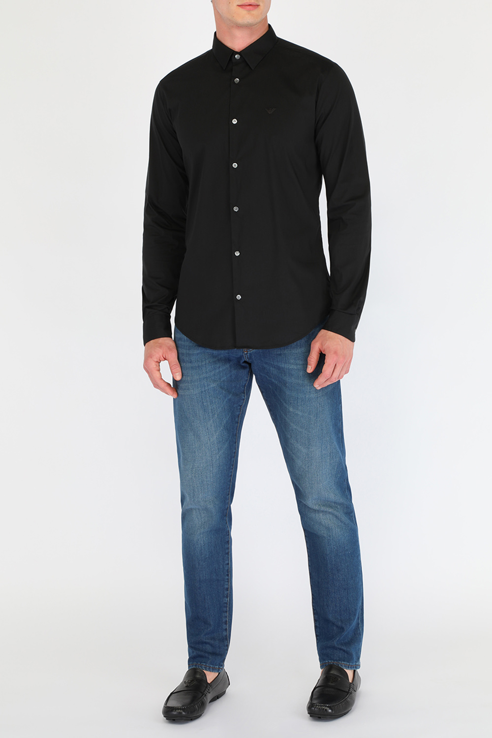 תמונת דוגמן קידמית של Black Loafers in Soft Leather