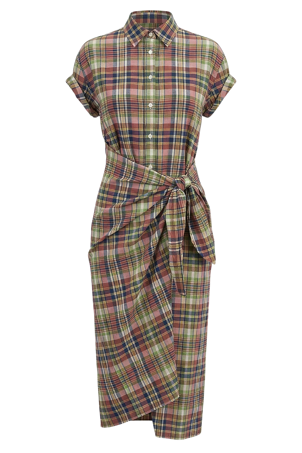 תמונה קידמית של שמלת מעטפת מקסי