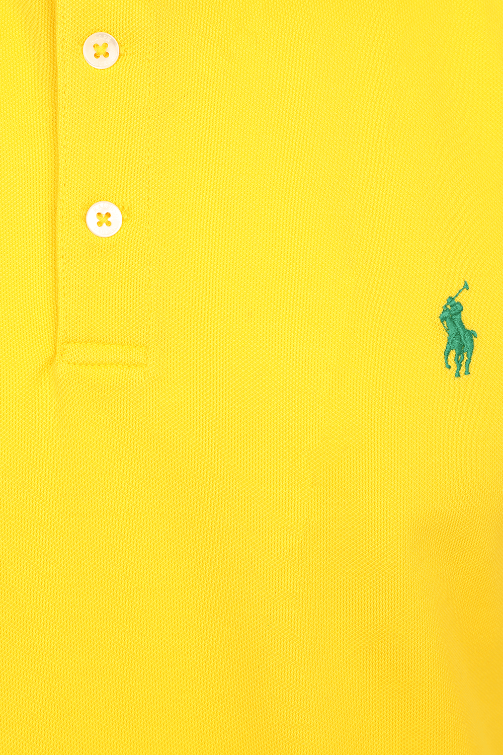 תמונה אחורית של Classic Slim Polo Shirt in Yellow