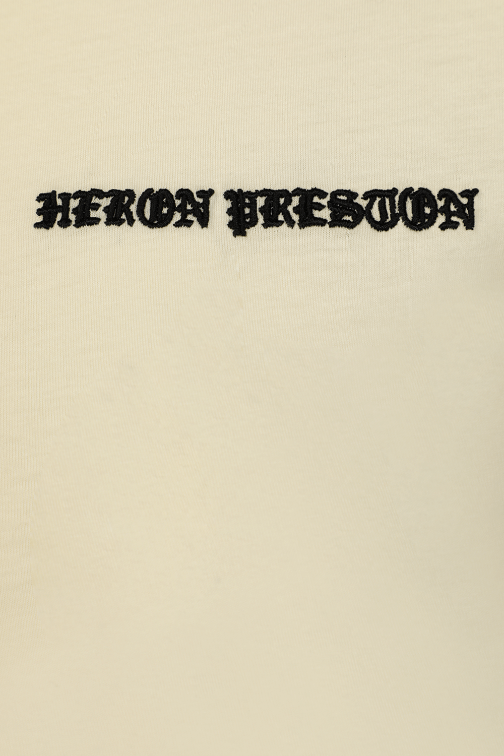 חולצת טי קרופ לבנה עם לוגו HERON PRESTON