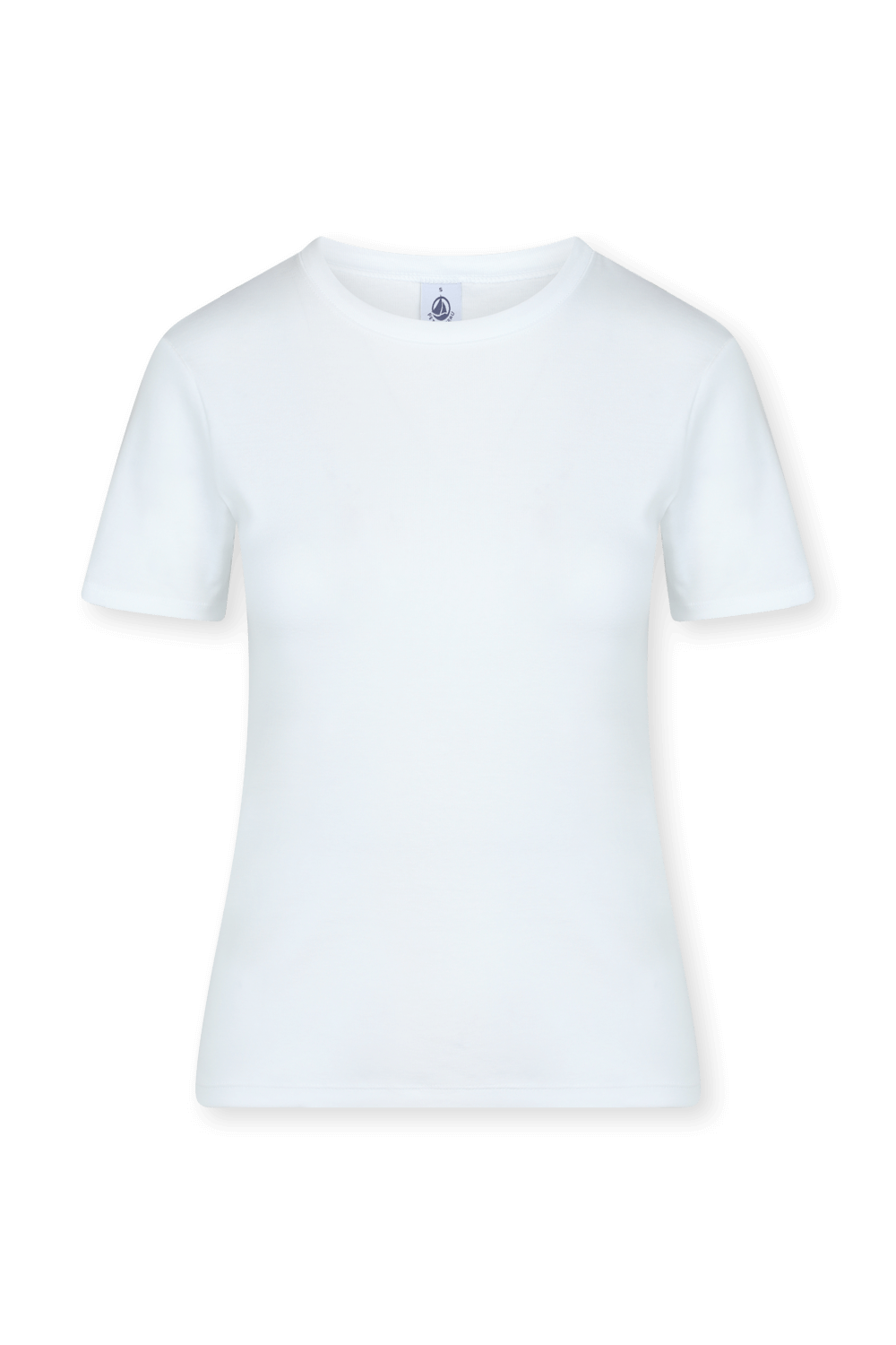 תמונה קידמית של חולצת טי לבנה בייסיק